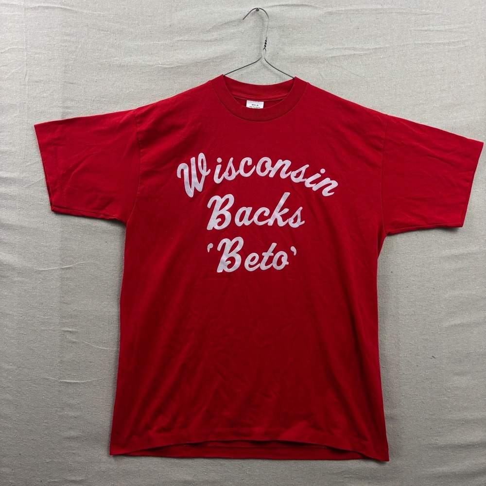 Belton Flock Graphic T-Shirt XL Red‎ Wisconsin Backs Beto Political Short Sleeve